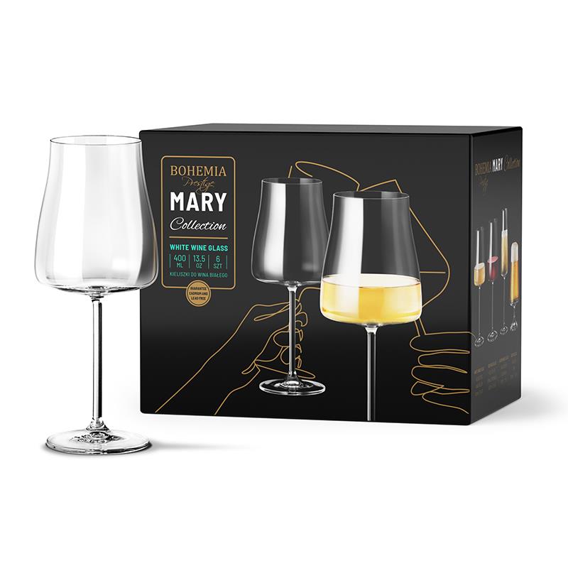 BOHEMIA PRESTIGE MARY KIELISZEK 400ML WINO 6SZT-22396