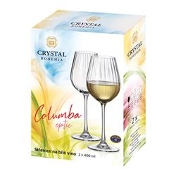 BOHEMIA COLUMBA OPTIC KIELISZEK WINO 400ML 2SZT-22839