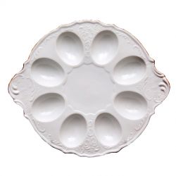 BERNADOTTE IVORY GOLD TALERZ NA JAJKA 25 CM