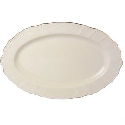 BERNADOTTE IVORY GOLD PÓŁMISEK OWALNY 39 CM