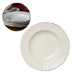 BERNADOTTE IVORY GOLD TALERZ GŁĘBOKI 23CM