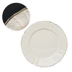 BERNADOTTE IVORY GOLD TALERZ DESEROWY 17CM