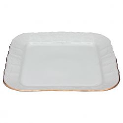 BERNADOTTE IVORY GOLD TALERZ KWADRAT 26CM