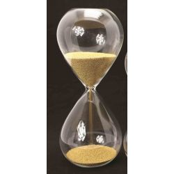 FIGURA KLEPSYDRA SZKLANA ZŁOTA 25CM 5 MINUT