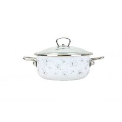 BELIS RODNEL EMAL. Z POKRYWĄ 2,3L 20CM WHITE