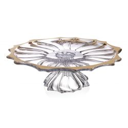 BOHEMIA PLANTICA GOLD RIM PATERA 350MM