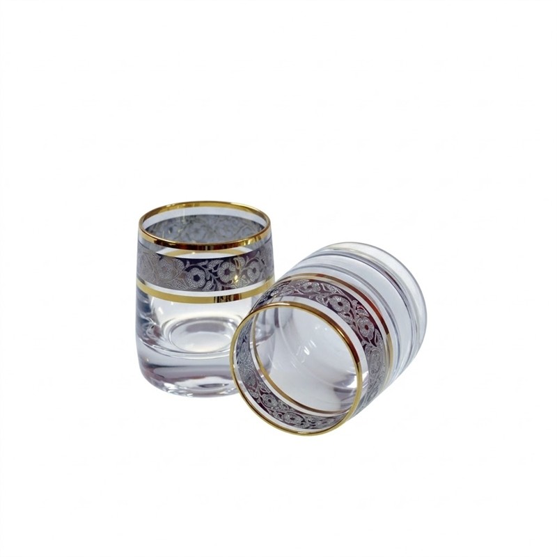 BOHEMIA IDEAL 60ML KIELISZEK ZŁOTO-PLATYNA  6 SZT-5135