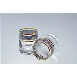 BOHEMIA IDEAL 60ML KIELISZEK ZŁOTO-PLATYNA  6 SZT-5138