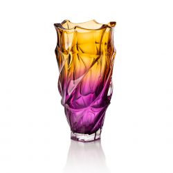 BOHEMIA FLAMENCO WAZON AMBER PURPLE 300MM