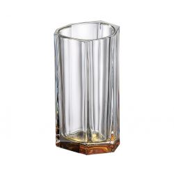 BOHEMIA BAZALT AMBER BOTTOM WAZON 250MM