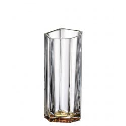 BOHEMIA BAZALT AMBER BOTTOM WAZON 300MM