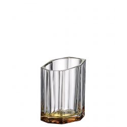 BOHEMIA BAZALT AMBER BOTTOM WAZON 200MM