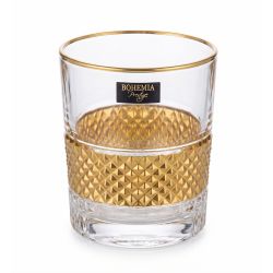 BOHEMIA PRESTIGE ELEGANTE ROYAL GOLD SZKLANKA 6SZT