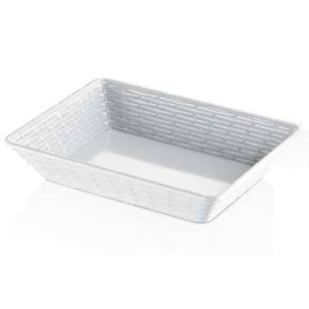 MELAMINA HENA KOSZYK NA CHLEB 37x27x8CM BIAŁY-16532