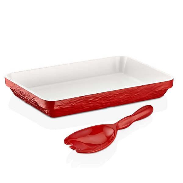 MEL OLIE SET SAŁATKOWY PROSTOKĄTNY CZER/BIEL 2x-16014