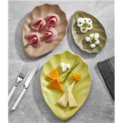 MELAMINA TERRA VINEA PÓŁMISEK LIŚĆ 20CM KHAKI-17253