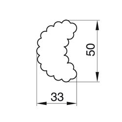 WYKRAWACZ PÓŁKSIĘŻYC ZĄBKOWANY 5 CM-1387