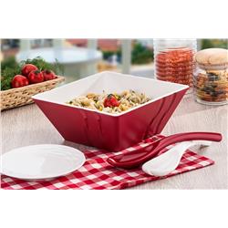 MEL LUXOR ZESTAW SAŁATKOWY 3SZT CZERWONO-BIAŁY-17134