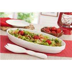 MEL OLIE SET SAŁATKOWY OWALNY BIAŁY 2SZT-17087