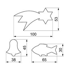 ZESTAW WYKRAWACZY BOŻE NARODZENIE "B" 3 SZT. -923
