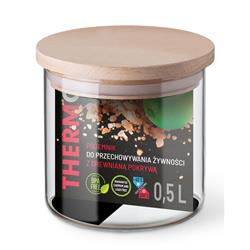 THERMO POJEMNIK NA ŻYWN. 0,5L DREWNIANA POKRYWKA-20531