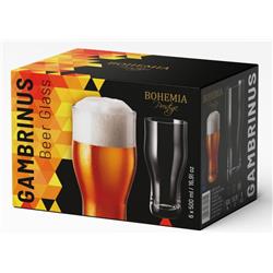 * BOHEMIA PRESTIGE GAMBRINUS SZKLANKA PIWO 500ML6x-20554