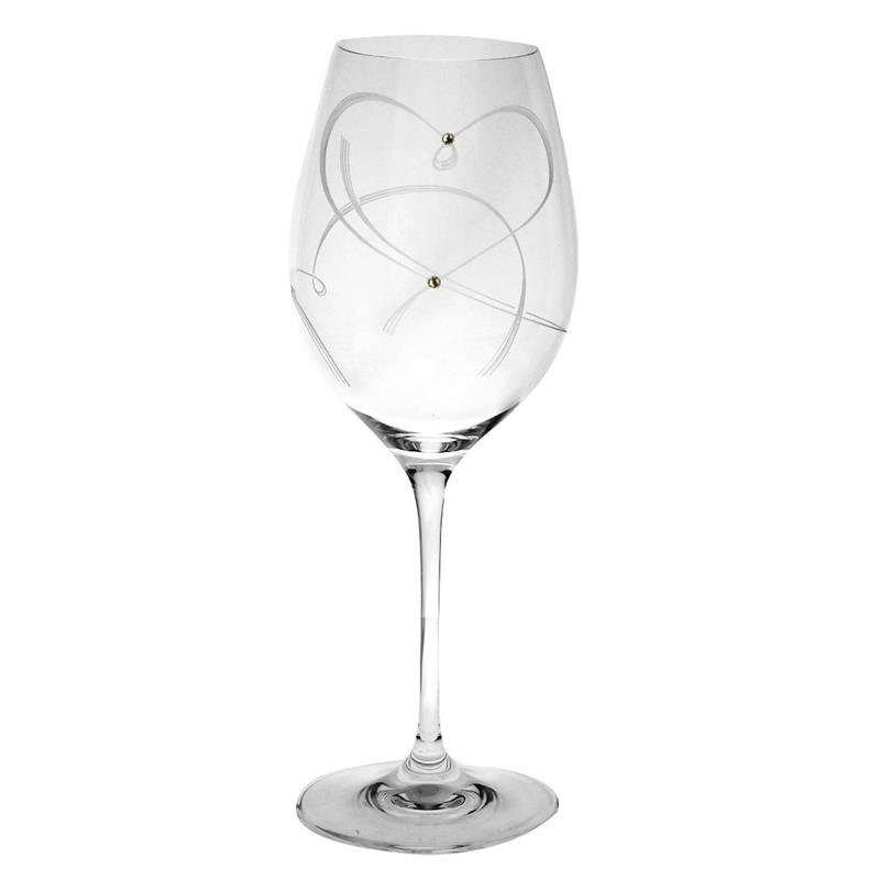 SWAROVSKI HEARTS KIEL. WINO 470ML KPL 2 SZT-21347