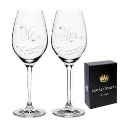 SWAROVSKI MR&MRS KIELISZEK WINO 360ML KPL 2 SZT-21361